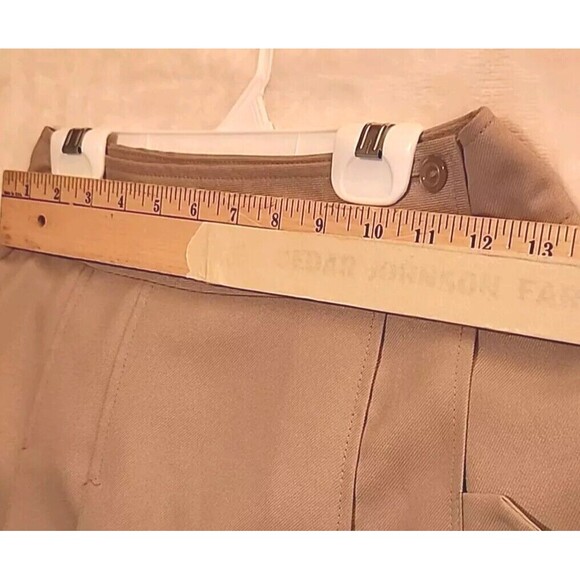 School Bells Girls Size 12 Beige Pleated Wrap Around Flare Uniform Skirt - Picture 5 of 8